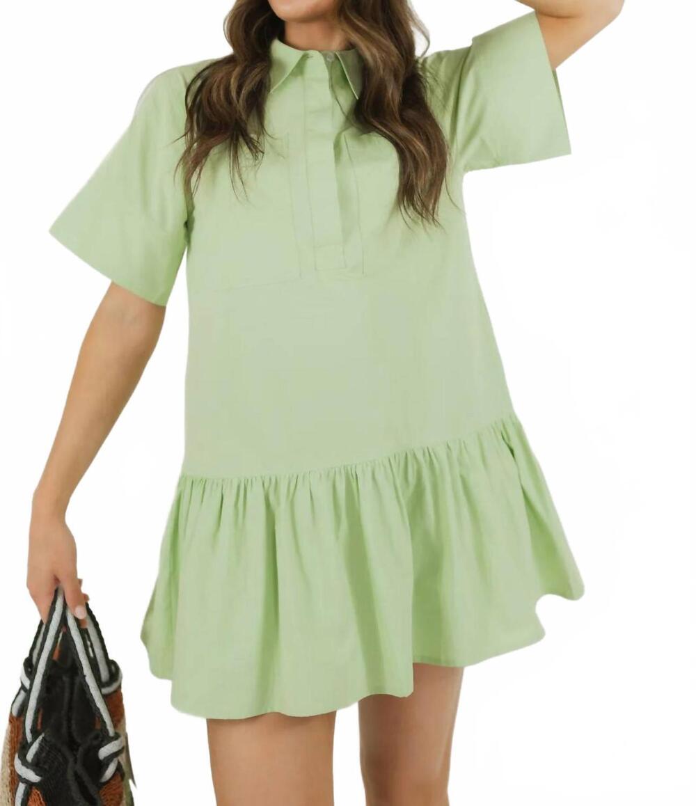 NEW LAROQUE lola mini dress in sage